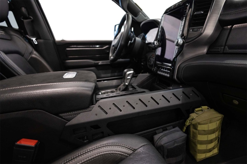 RAM 1500 TRX Center Console Molle Panels & Digital Device Bridge - Addictive Desert Designs - Hammer Black - `21-`27